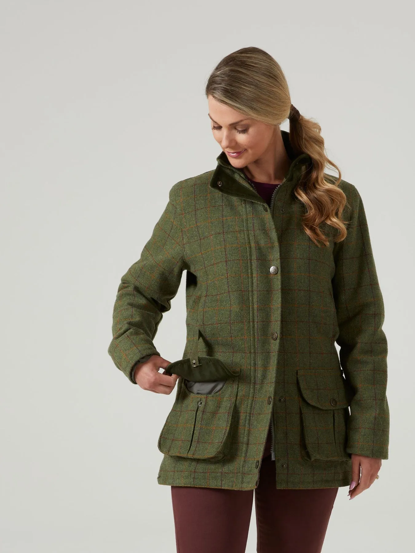 Alan Paine Rutland Womens Waterproof Tweed Coat