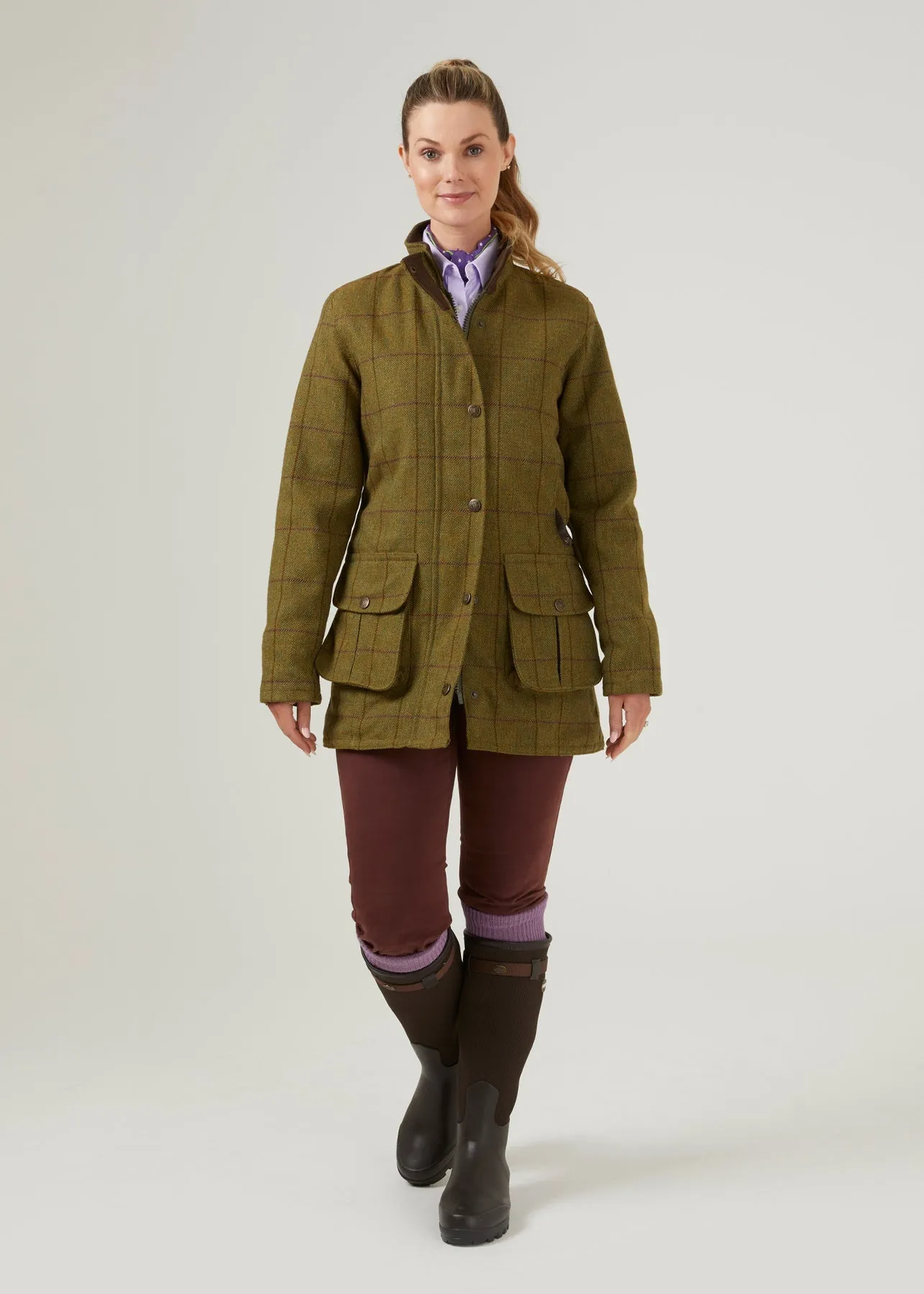 Alan Paine Rutland Womens Waterproof Tweed Coat