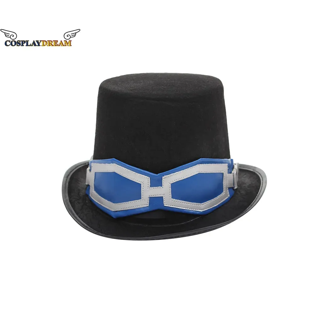 Anime One Piece Sabo Cosplay Costum Adult Mens Halloween Carnaval Party Cosplay Sabo Outfit Blue Suit with Hat