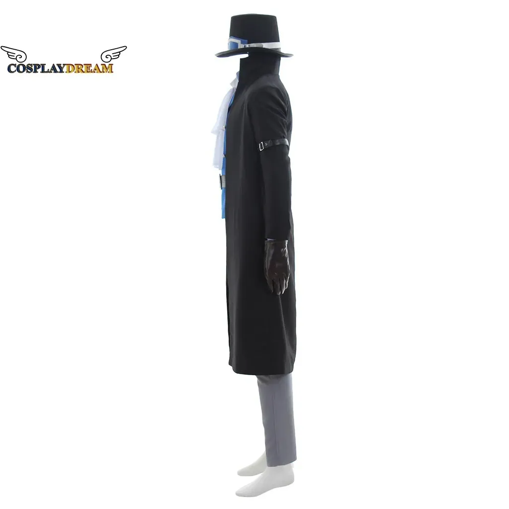 Anime One Piece Sabo Cosplay Costum Adult Mens Halloween Carnaval Party Cosplay Sabo Outfit Blue Suit with Hat