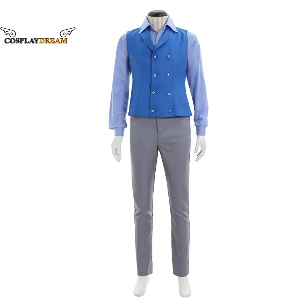 Anime One Piece Sabo Cosplay Costum Adult Mens Halloween Carnaval Party Cosplay Sabo Outfit Blue Suit with Hat