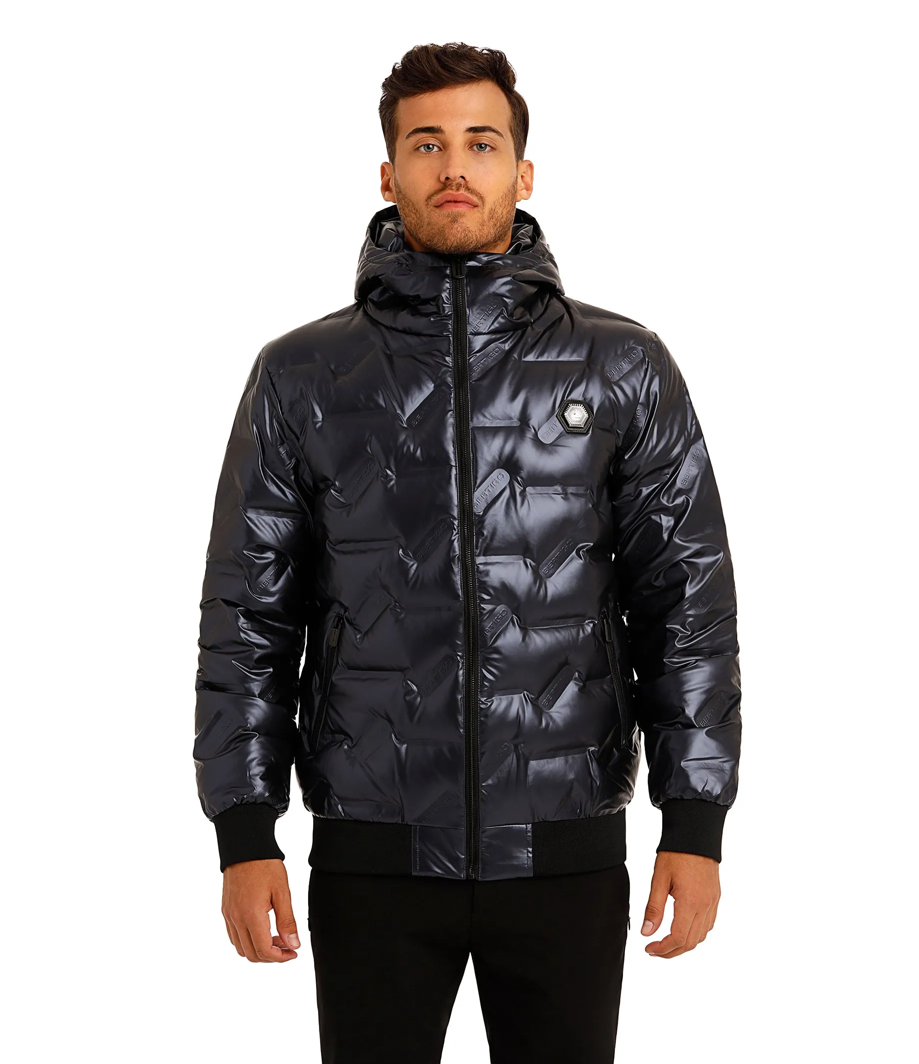 Bertigo Jacket | Wolf Navy Down Filled Coat