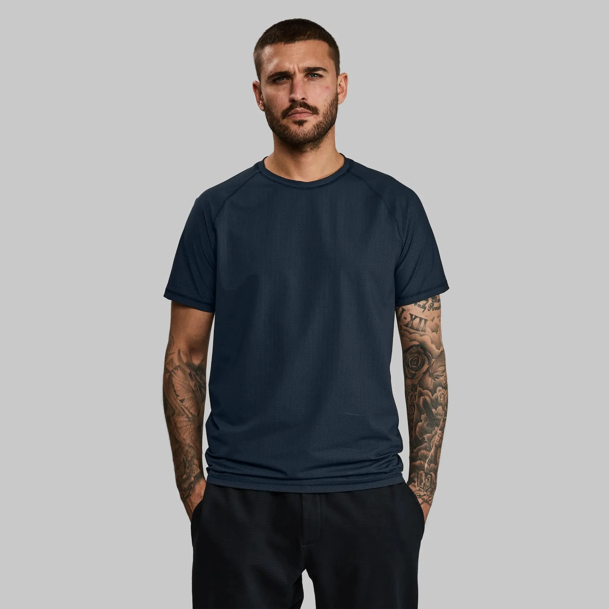 Carbon Fibre T Shirt. Navy edition