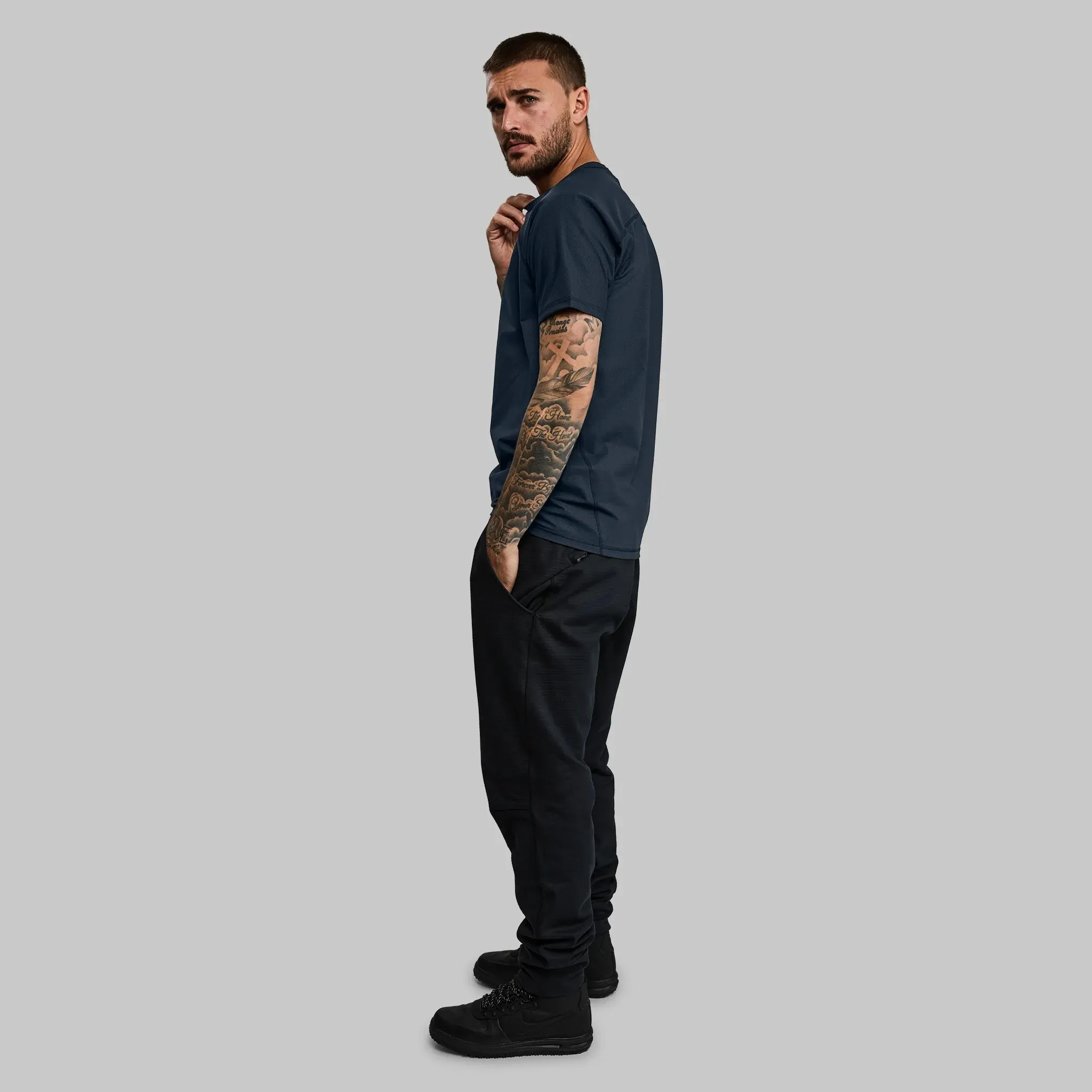 Carbon Fibre T Shirt. Navy edition