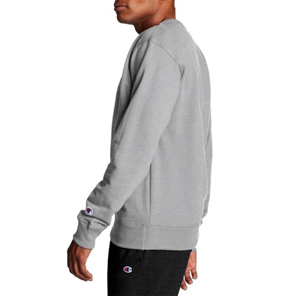 Champion Powerblend Crew Script Logo Oxford Grey