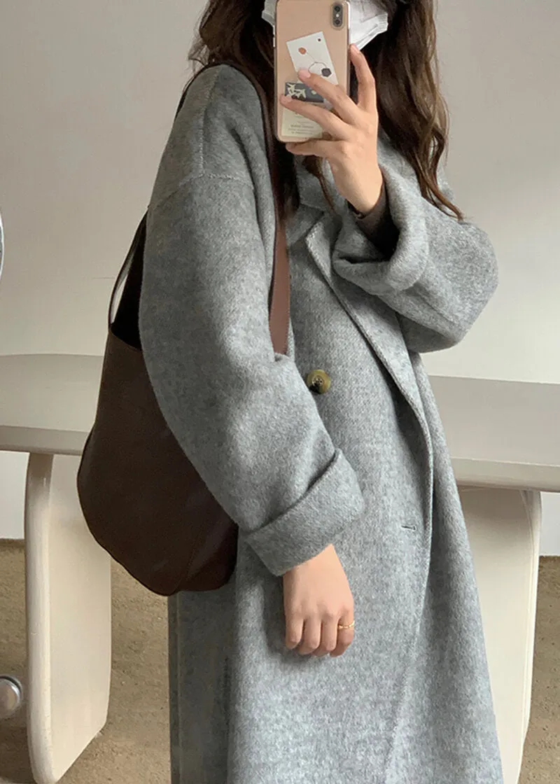 Charlotte Wool & Cashmere Blend Button Coat