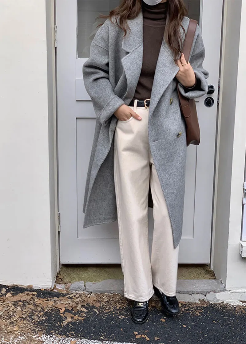 Charlotte Wool & Cashmere Blend Button Coat