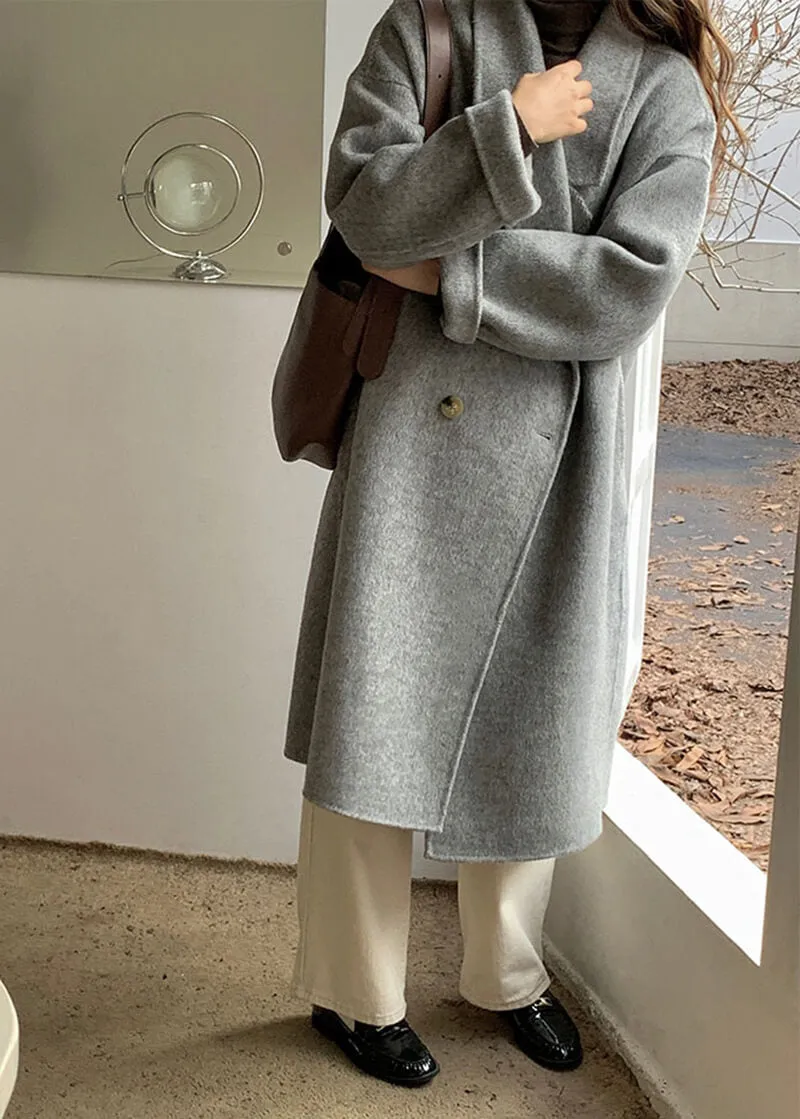Charlotte Wool & Cashmere Blend Button Coat