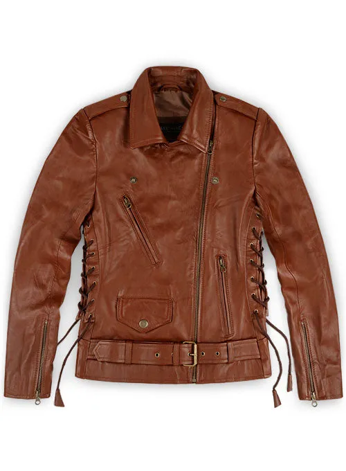 Emma Watson Brown Leather Jacket