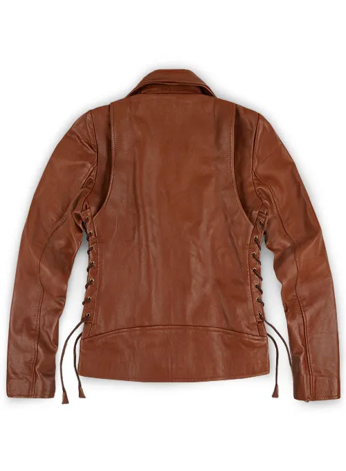 Emma Watson Brown Leather Jacket