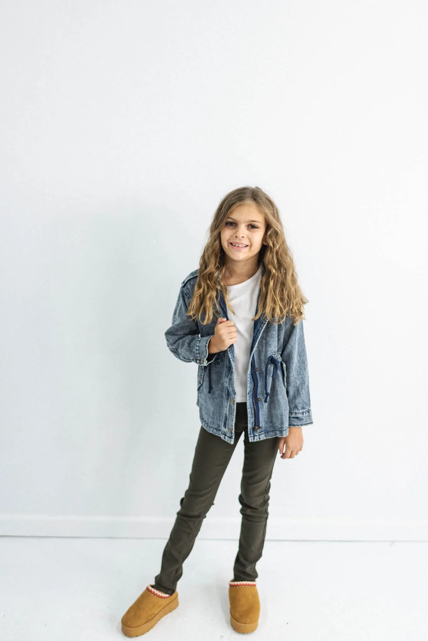 Kids Zip-Up Denim Jacket