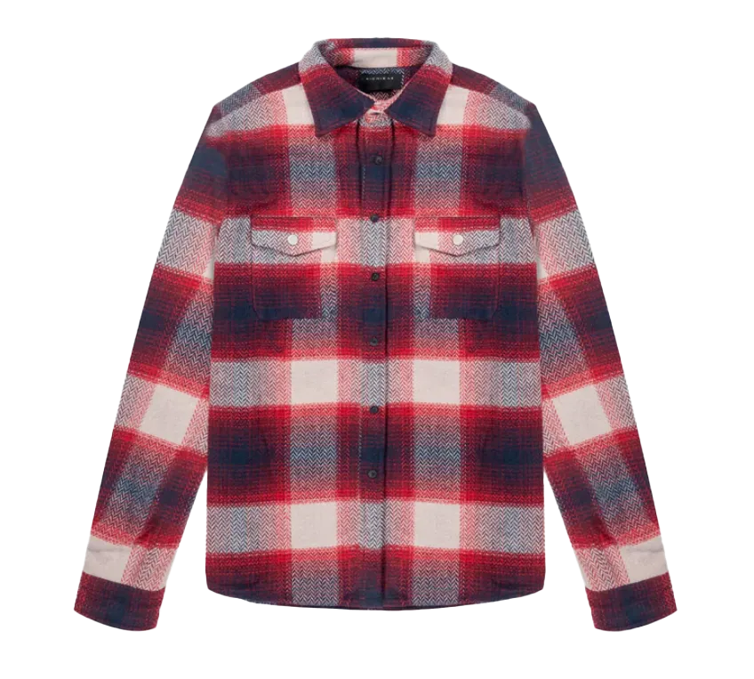 RICHIE LE BRUSHED FLANNEL SHIRT RED/MULTI - RLC-FL05