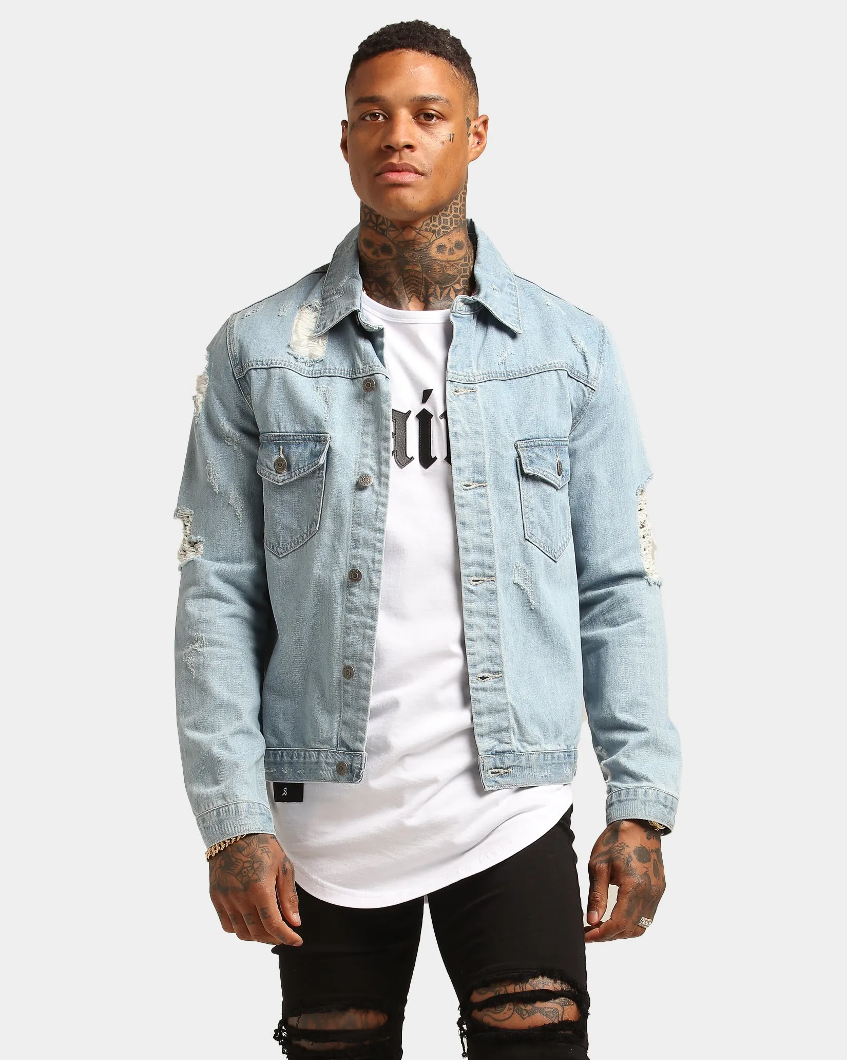 Saint Morta Rag Denim Jacket Medium Blue