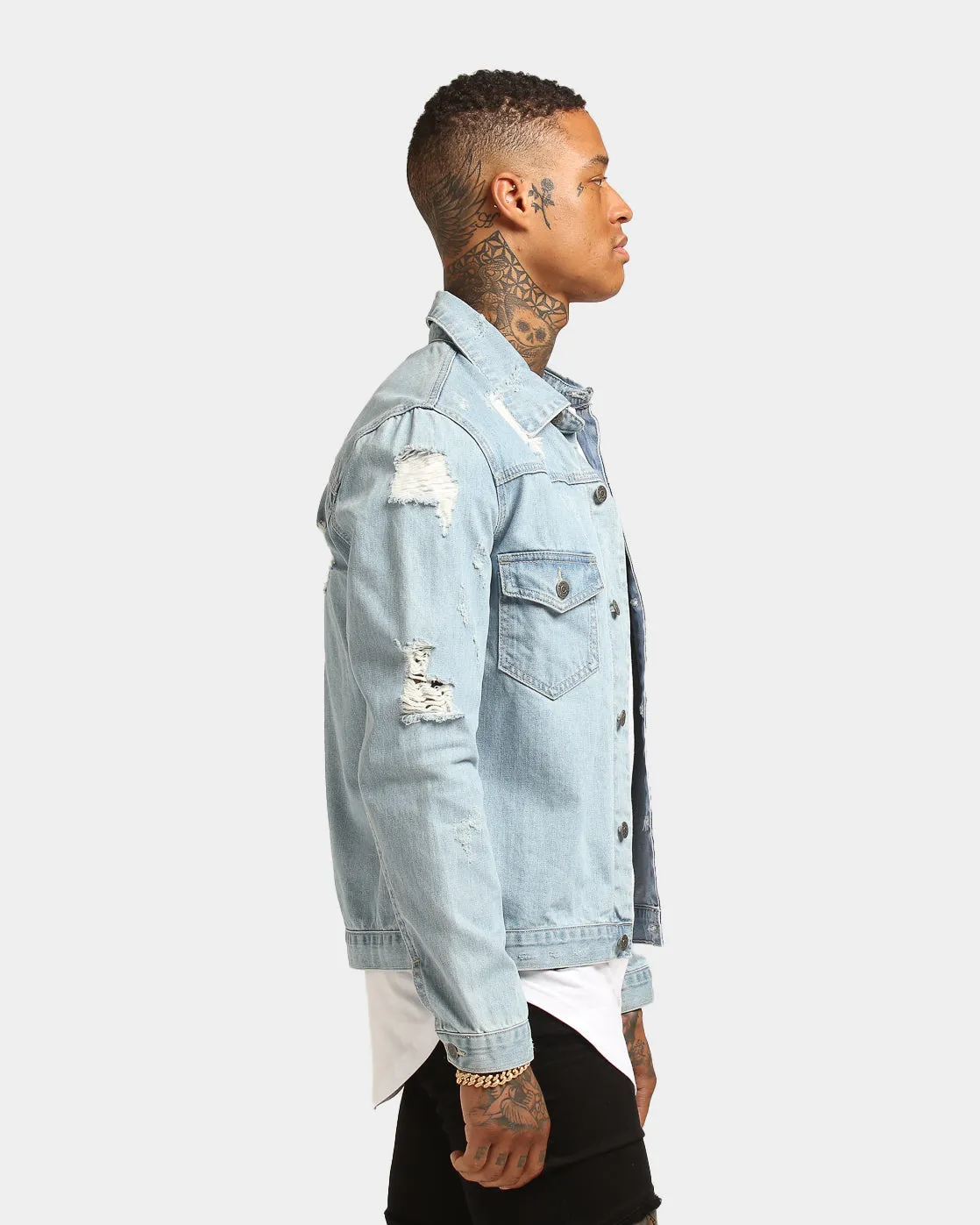 Saint Morta Rag Denim Jacket Medium Blue