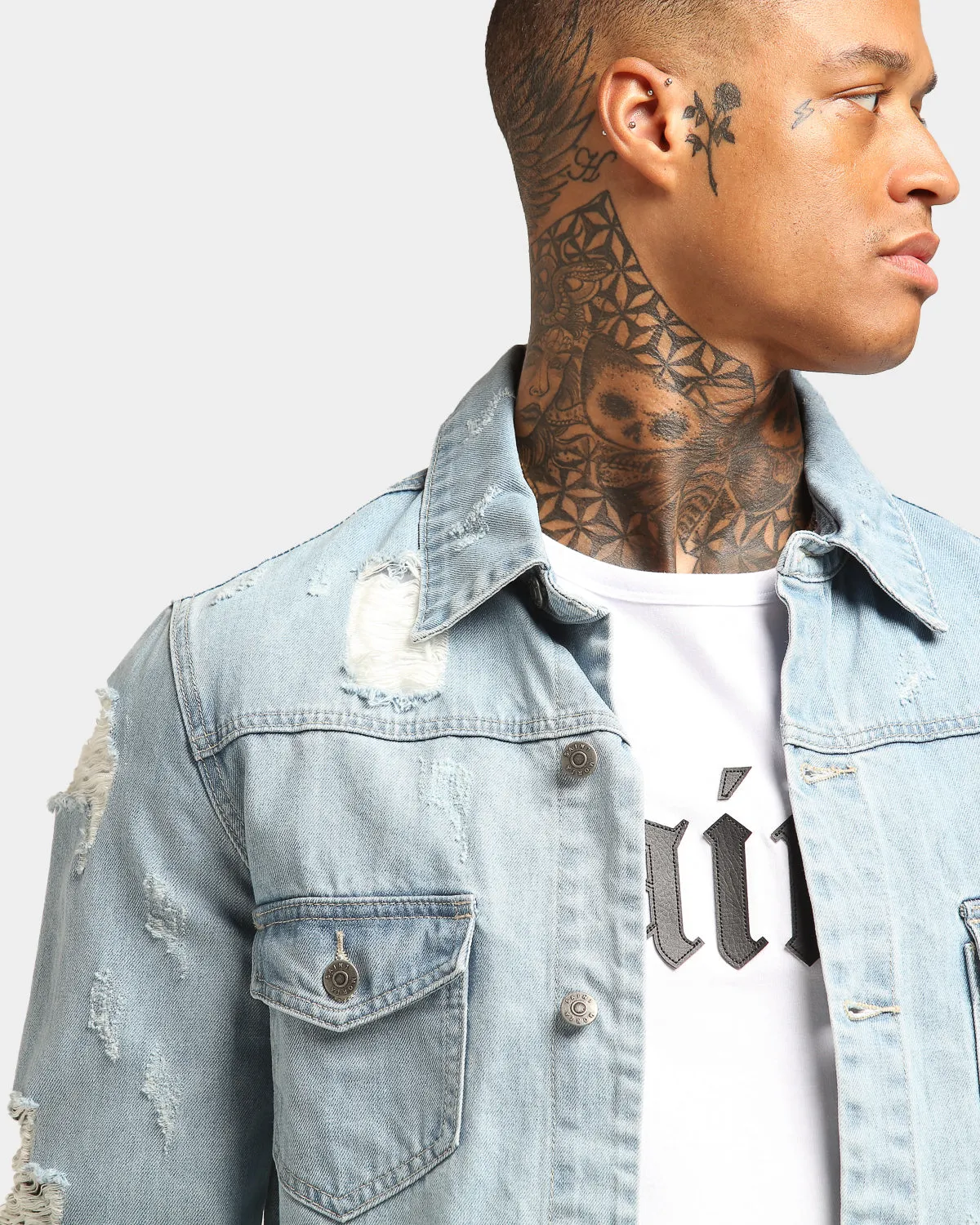 Saint Morta Rag Denim Jacket Medium Blue