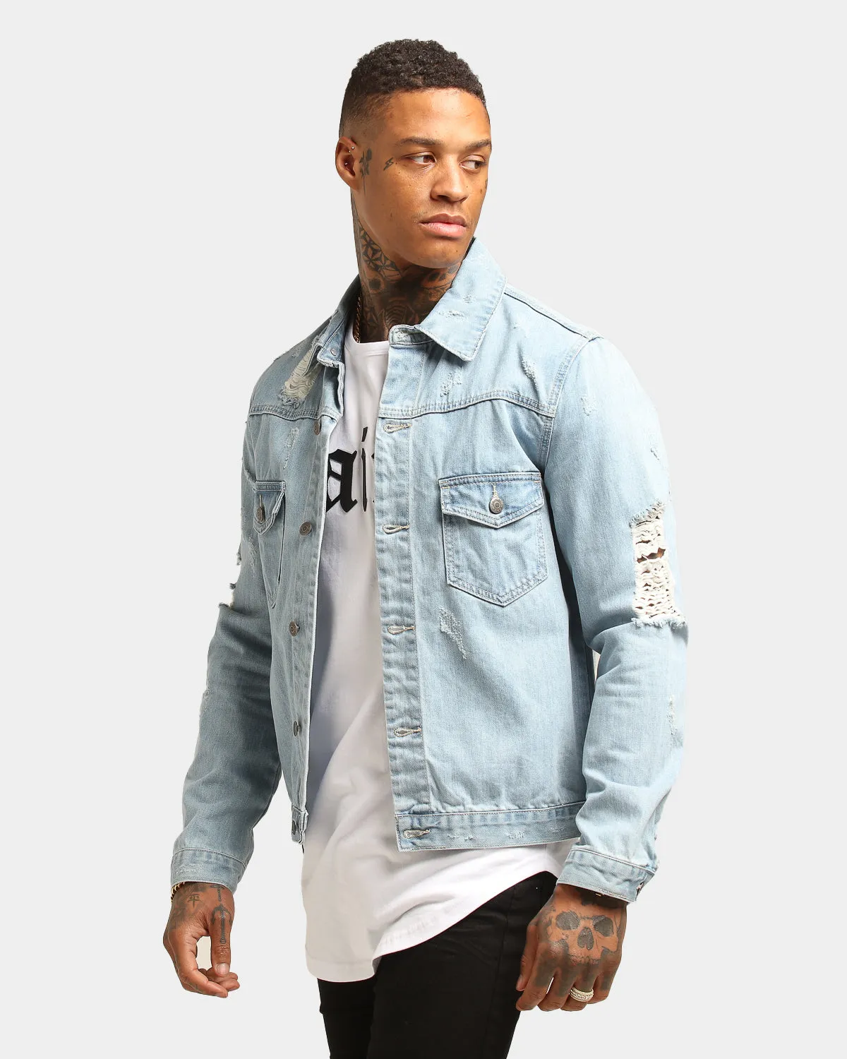Saint Morta Rag Denim Jacket Medium Blue