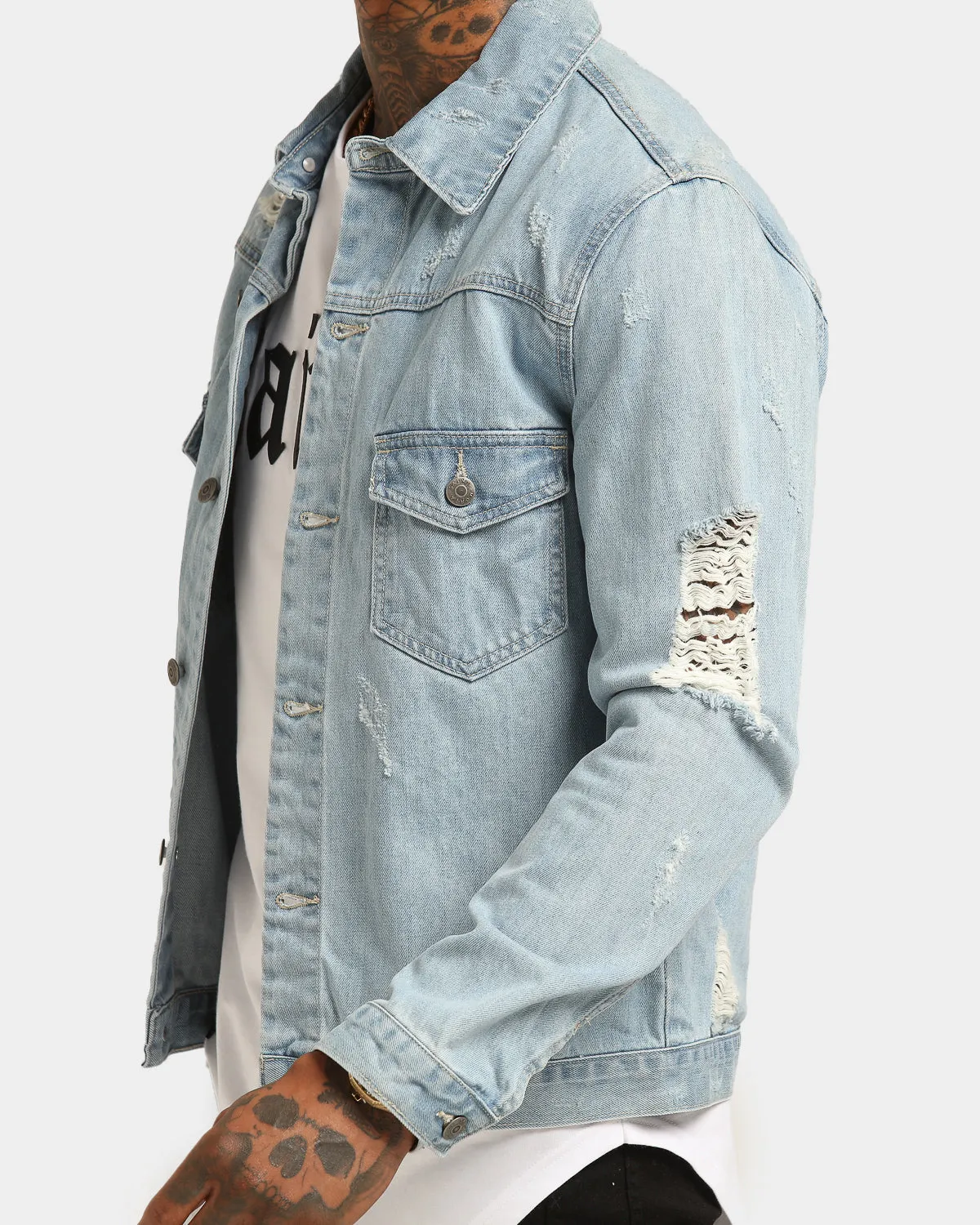 Saint Morta Rag Denim Jacket Medium Blue
