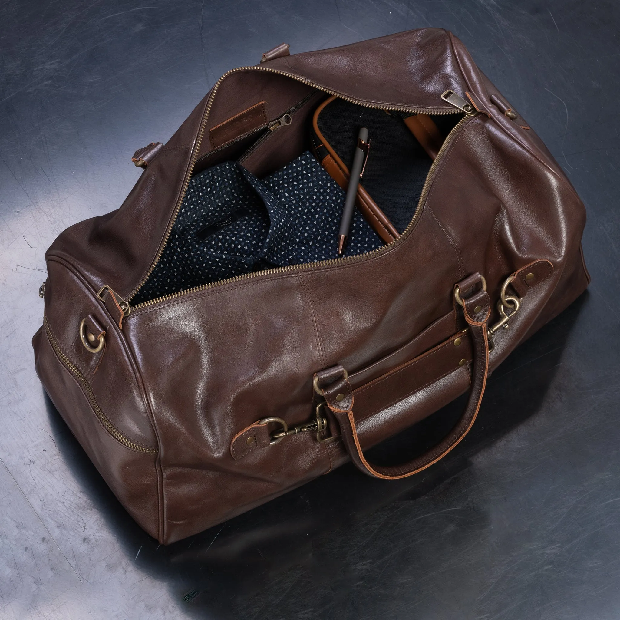 Traveler 45L Leather Duffle