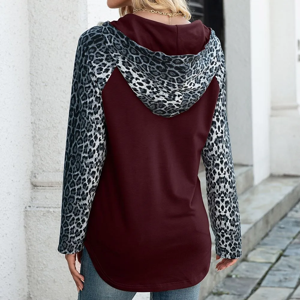 Two Tone Leopard Hoodie