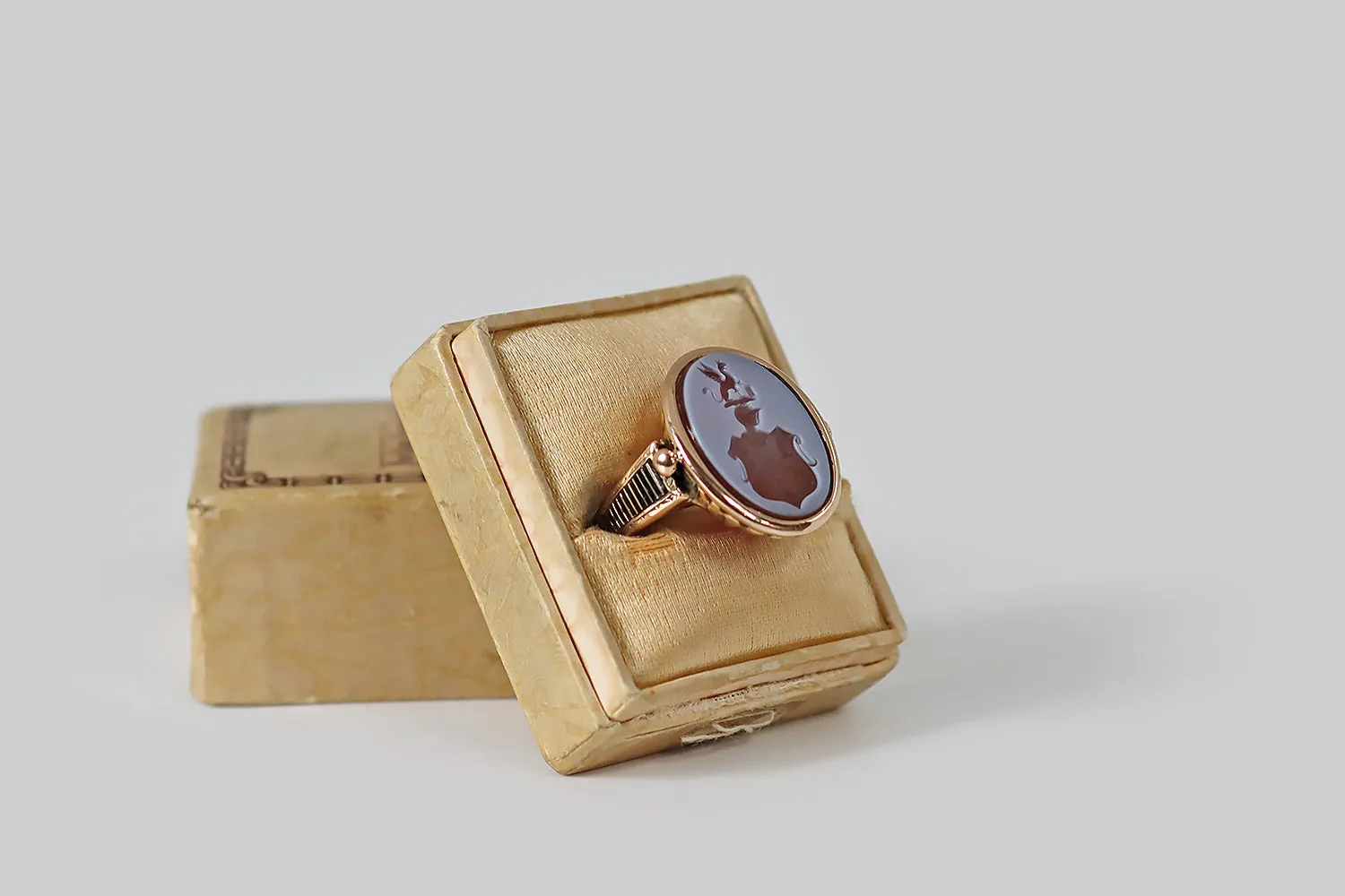 Victorian Hardstone Intaglio Signet Ring