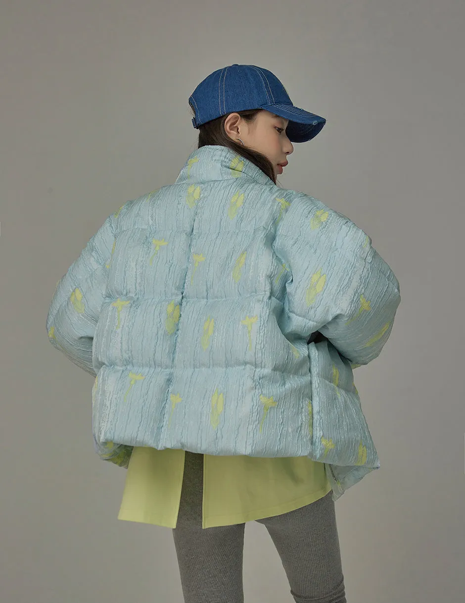 Water Painting Padded Jacket