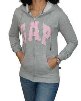 Women Zip-Through with Hoodie - Grey